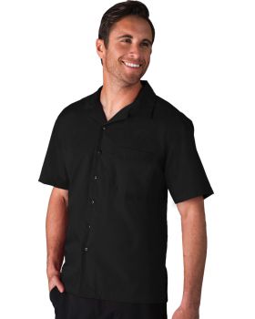 'BG3100 Men's Solid Poplin Camp Shirt'