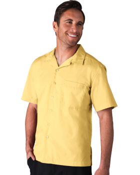 'BG3100 Men's Solid Poplin Camp Shirt'