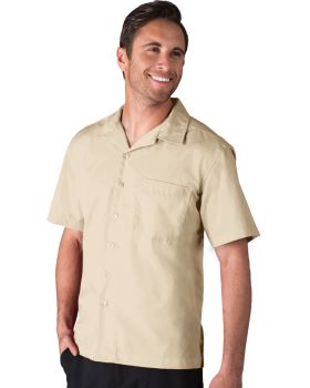 'BG3100 Men's Solid Poplin Camp Shirt'