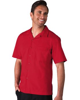 'BG3100 Men's Solid Poplin Camp Shirt'