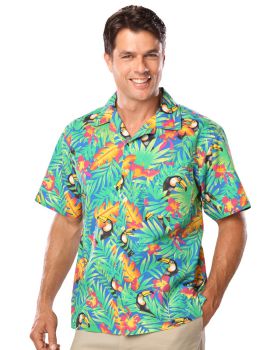 'BG3101 Tucan Print Camp Shirt'