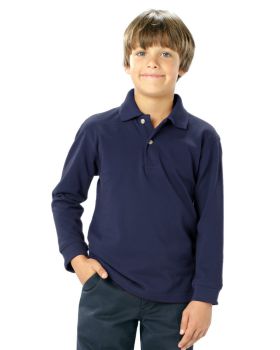 'BG5207 Youth Superblend L/S Pique Polo'