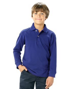 'BG5207 Youth Superblend L/S Pique Polo'