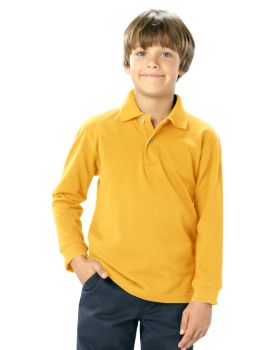'BG5207 Youth Superblend L/S Pique Polo'