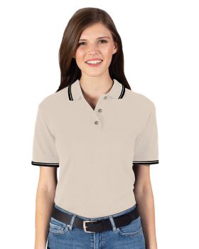 'BG6205 Ladies' Superblend Tipped Pique Polo'