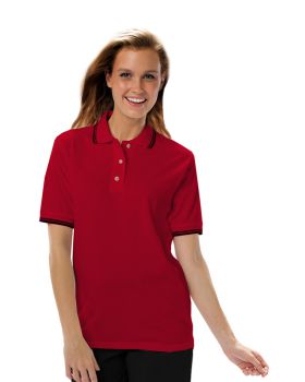 'BG6205 Ladies' Superblend Tipped Pique Polo'