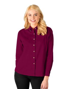 'BG6213 Ladies' L/S 100% Cotton Twill Shirt'