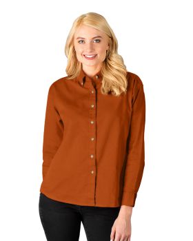 'BG6213 Ladies' L/S 100% Cotton Twill Shirt'
