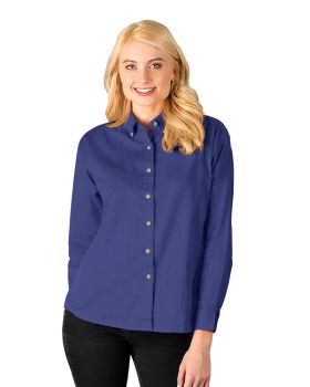 'BG6213 Ladies' L/S 100% Cotton Twill Shirt'