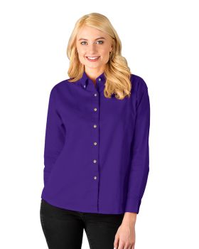 'BG6213 Ladies' L/S 100% Cotton Twill Shirt'