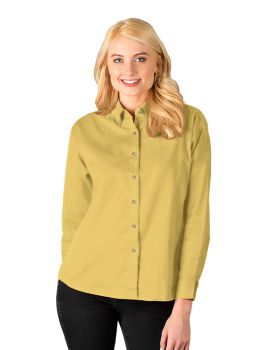 'BG6213 Ladies' L/S 100% Cotton Twill Shirt'