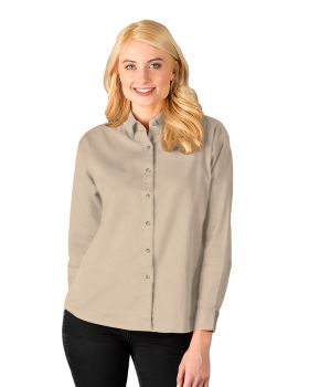 'BG6213 Ladies' L/S 100% Cotton Twill Shirt'
