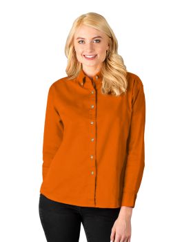 'BG6213 Ladies' L/S 100% Cotton Twill Shirt'