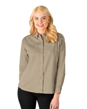 'BG6213 Ladies' L/S 100% Cotton Twill Shirt'