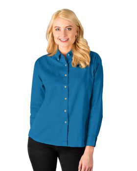 'BG6213 Ladies' L/S 100% Cotton Twill Shirt'