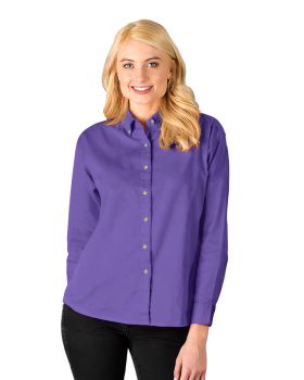 'BG6213 Ladies' L/S 100% Cotton Twill Shirt'