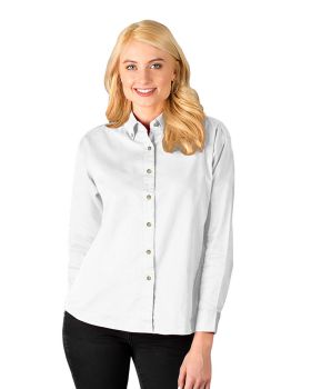 'BG6213 Ladies' L/S 100% Cotton Twill Shirt'