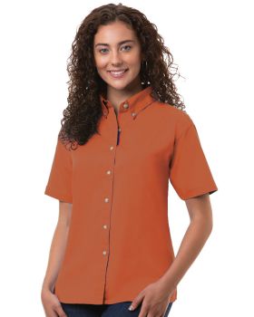'BG6213S Ladies' S/S 100% Cotton Twill Shirt'