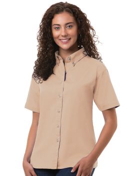 'BG6213S Ladies' S/S 100% Cotton Twill Shirt'