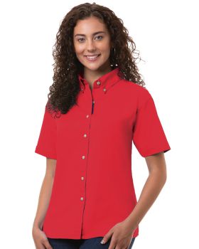 'BG6213S Ladies' S/S 100% Cotton Twill Shirt'