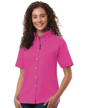 'BG6213S Ladies' S/S 100% Cotton Twill Shirt'
