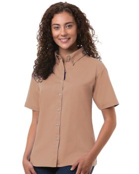 'BG6213S Ladies' S/S 100% Cotton Twill Shirt'