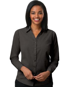 'BG6215 Ladies' L/S Crossweave Shirt'