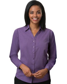 'BG6215 Ladies' L/S Crossweave Shirt'