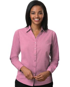 'BG6215 Ladies' L/S Crossweave Shirt'