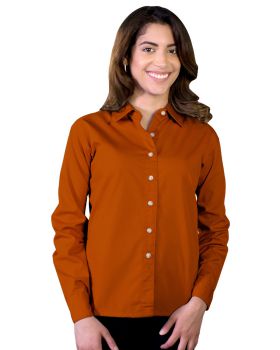 'BG6216 Ladies' L/S Superblend Poplin Shirt with Bone Buttons'