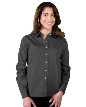 'BG6216 Ladies' L/S Superblend Poplin Shirt with Bone Buttons'