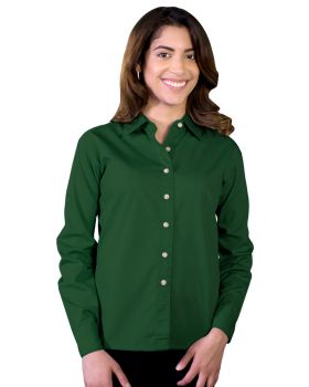 'BG6216 Ladies' L/S Superblend Poplin Shirt with Bone Buttons'