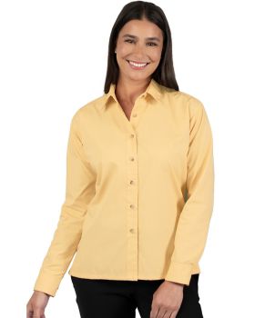 'BG6216 Ladies' L/S Superblend Poplin Shirt with Bone Buttons'
