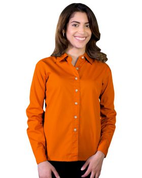 'BG6216 Ladies' L/S Superblend Poplin Shirt with Bone Buttons'