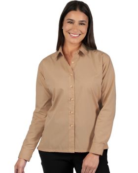 'BG6216 Ladies' L/S Superblend Poplin Shirt with Bone Buttons'