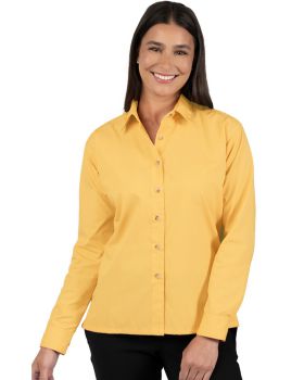 'BG6216 Ladies' L/S Superblend Poplin Shirt with Bone Buttons'