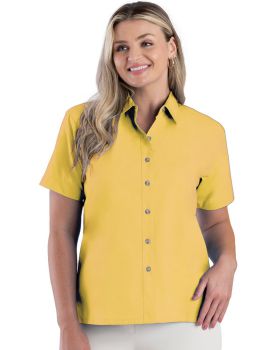 'BG6216S Ladies' S/S Superblend Poplin Shirt with Bone Buttons'