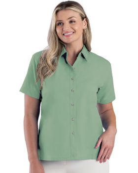 'BG6216S Ladies' S/S Superblend Poplin Shirt with Bone Buttons'