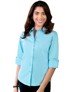 'BG6218 Ladies' 3/4 Sleeve Stretch Poplin Shirt'