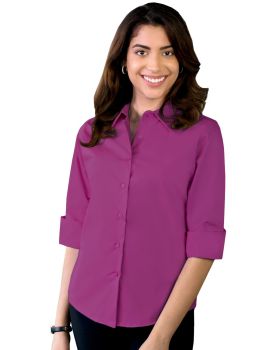 'BG6218 Ladies' 3/4 Sleeve Stretch Poplin Shirt'