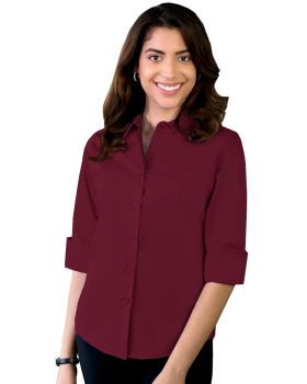 'BG6218 Ladies' 3/4 Sleeve Stretch Poplin Shirt'