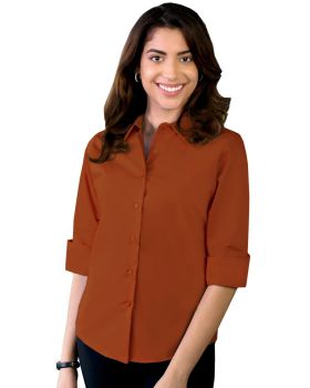 'BG6218 Ladies' 3/4 Sleeve Stretch Poplin Shirt'