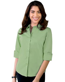 'BG6218 Ladies' 3/4 Sleeve Stretch Poplin Shirt'