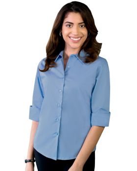 'BG6218 Ladies' 3/4 Sleeve Stretch Poplin Shirt'