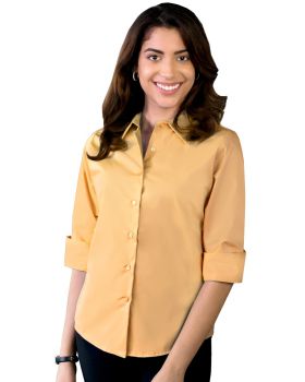'BG6218 Ladies' 3/4 Sleeve Stretch Poplin Shirt'