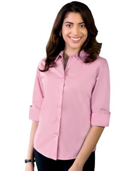 'BG6218 Ladies' 3/4 Sleeve Stretch Poplin Shirt'