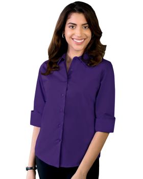 'BG6218 Ladies' 3/4 Sleeve Stretch Poplin Shirt'