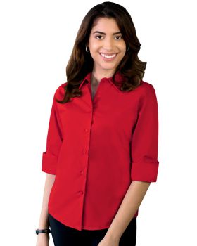 'BG6218 Ladies' 3/4 Sleeve Stretch Poplin Shirt'