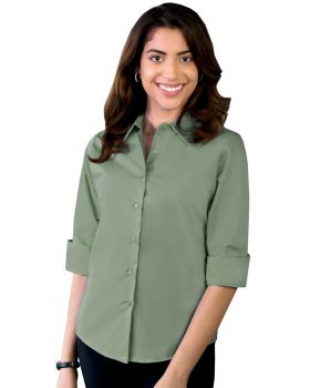 'BG6218 Ladies' 3/4 Sleeve Stretch Poplin Shirt'