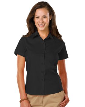 'BG6218S Ladies' S/S Stretch Poplin Shirt'